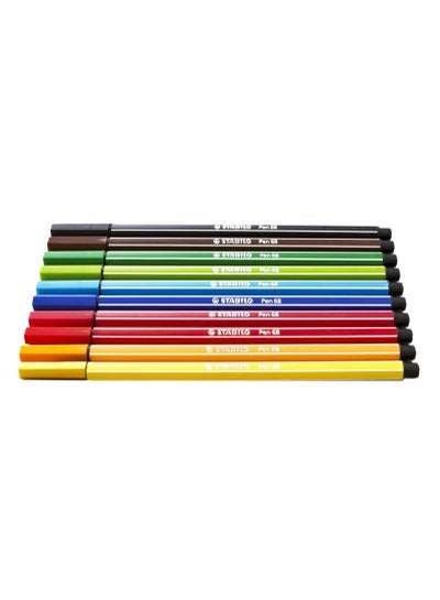 STABILO Pen 68 Fiber-Tip Art & Writing Pens - 10pc Colourful Tension Set for School, Office & Creative Projects - Image 4